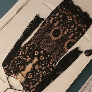 Small Black/Nude Lace Dress